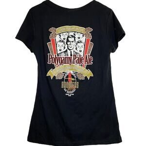 Polygamy Pale Ale T-Shirt Sister Wife Next Level Short Sleeve V-Neck Black Large